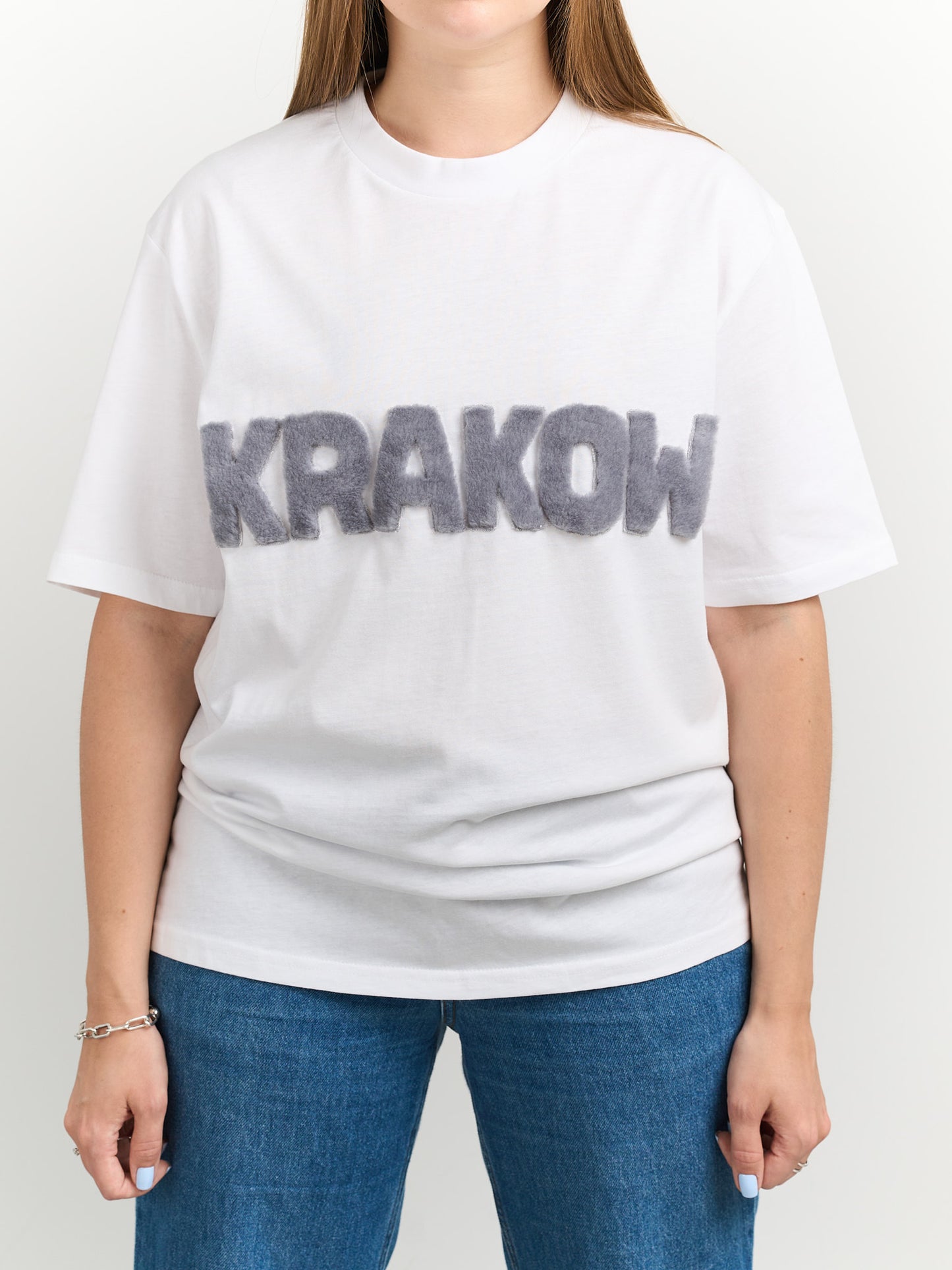 Koszulka KRAKOW z futrzanym napisem