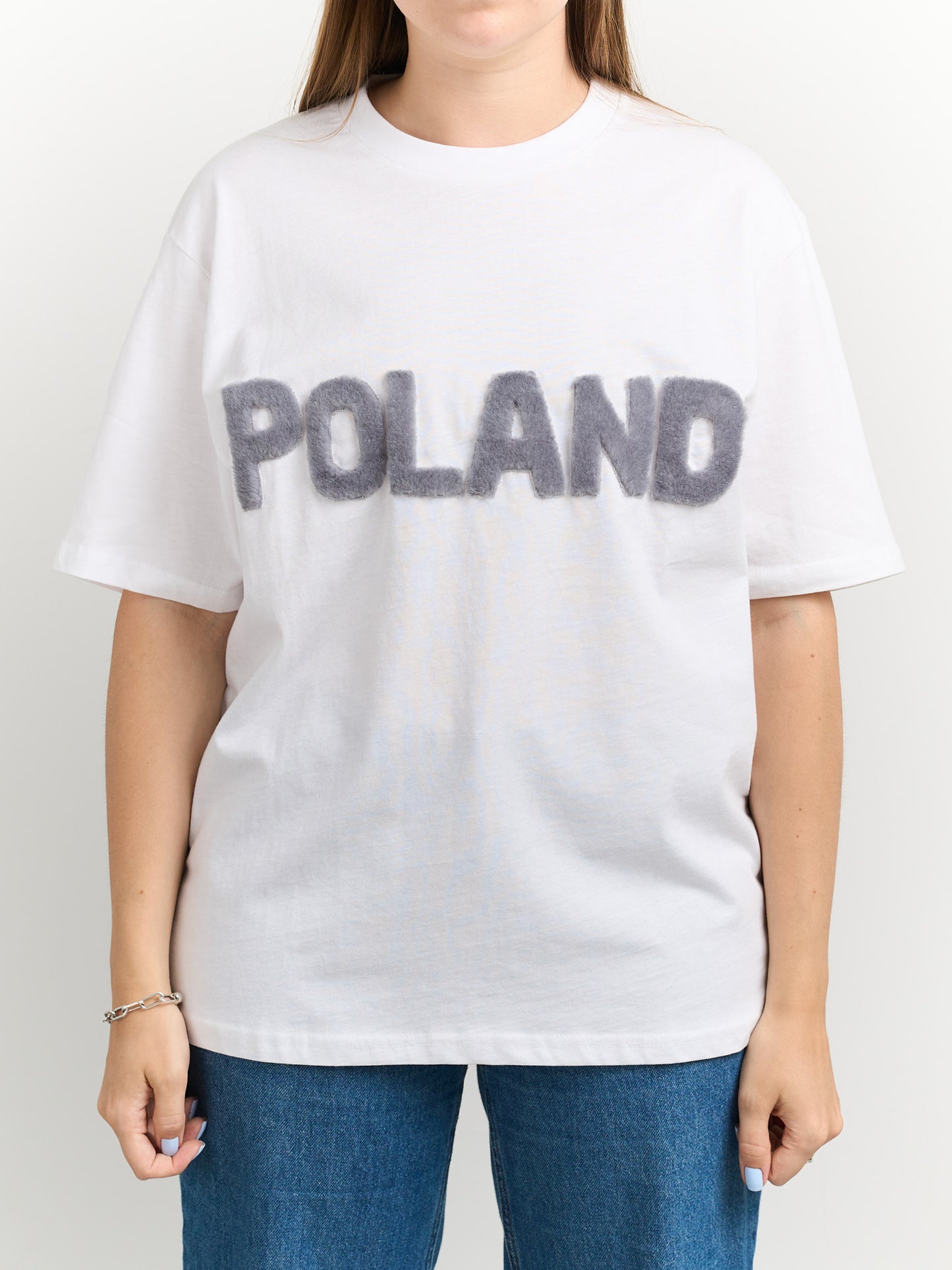 Koszulka POLAND z futrzanym napisem