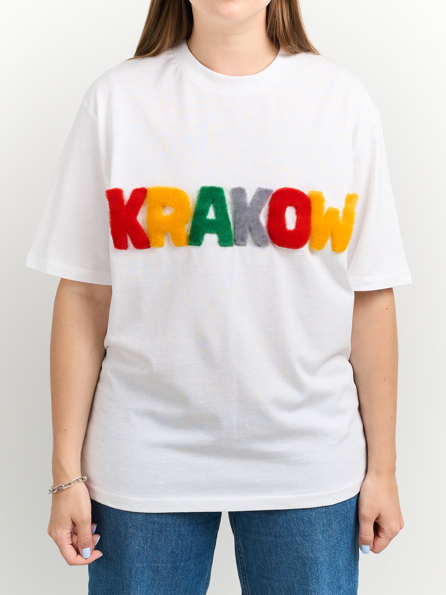 Koszulka KRAKOW z futrzanym napisem