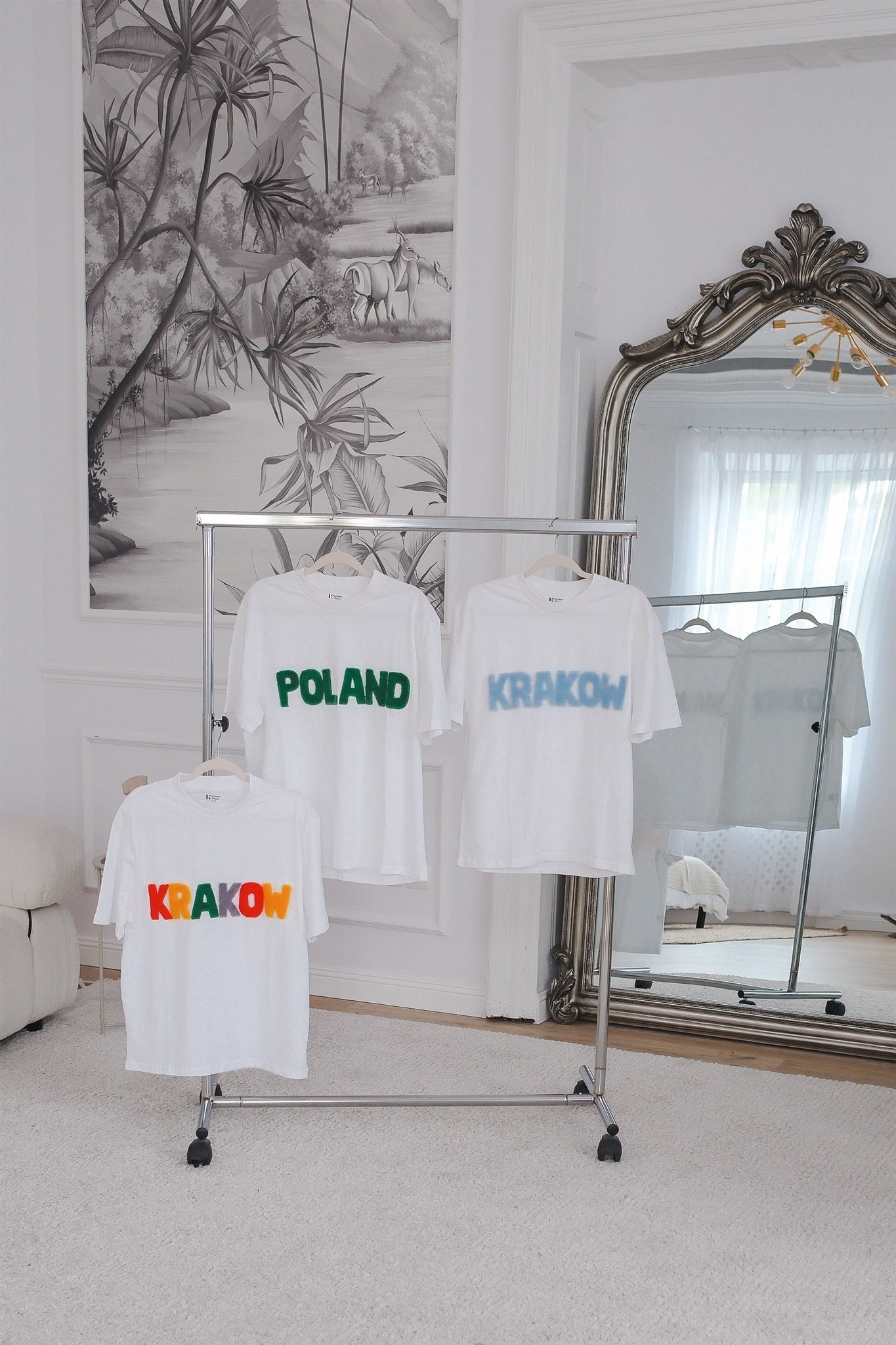 Koszulka POLAND z futrzanym napisem
