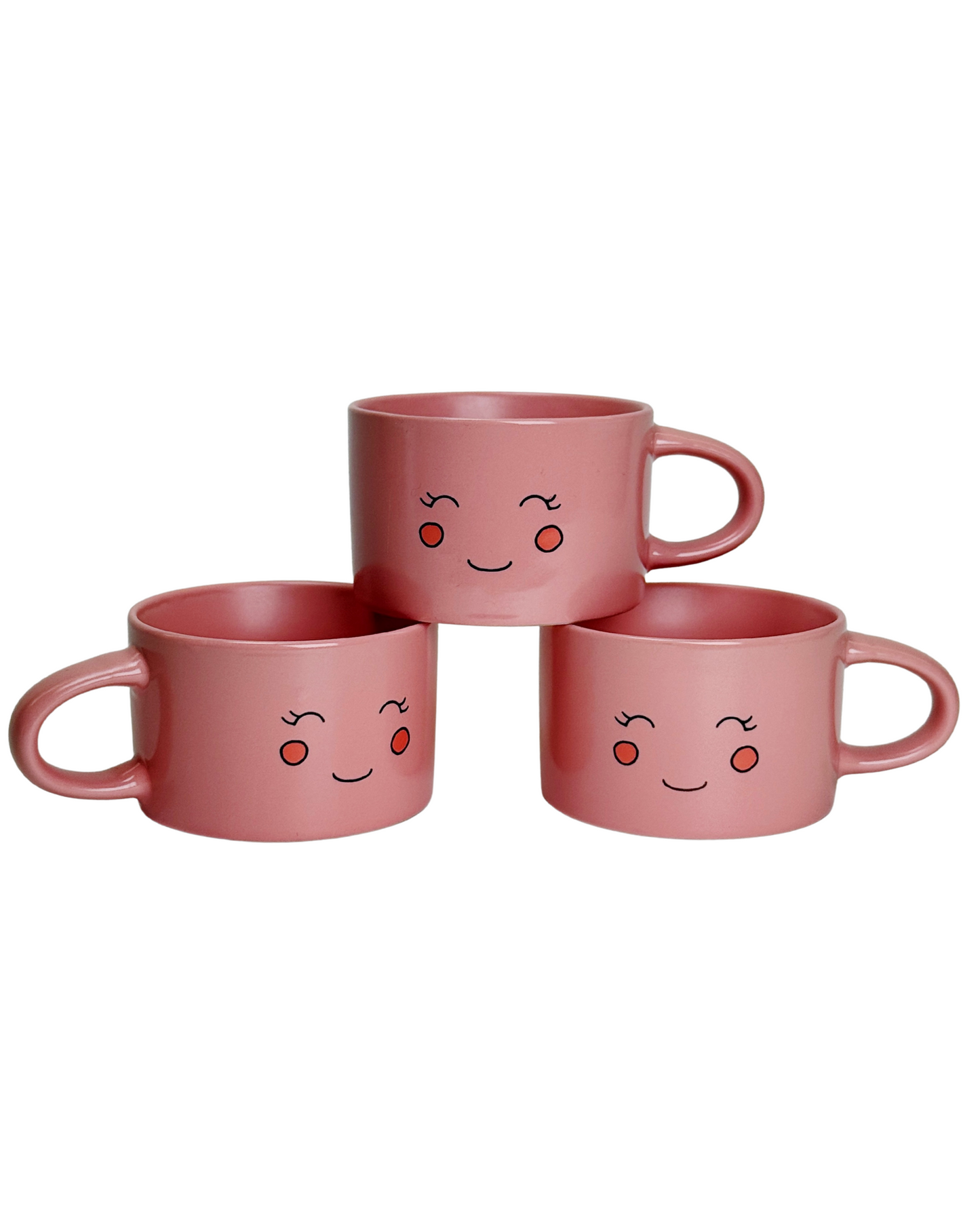 Ceramic Cup with Smiling Face
