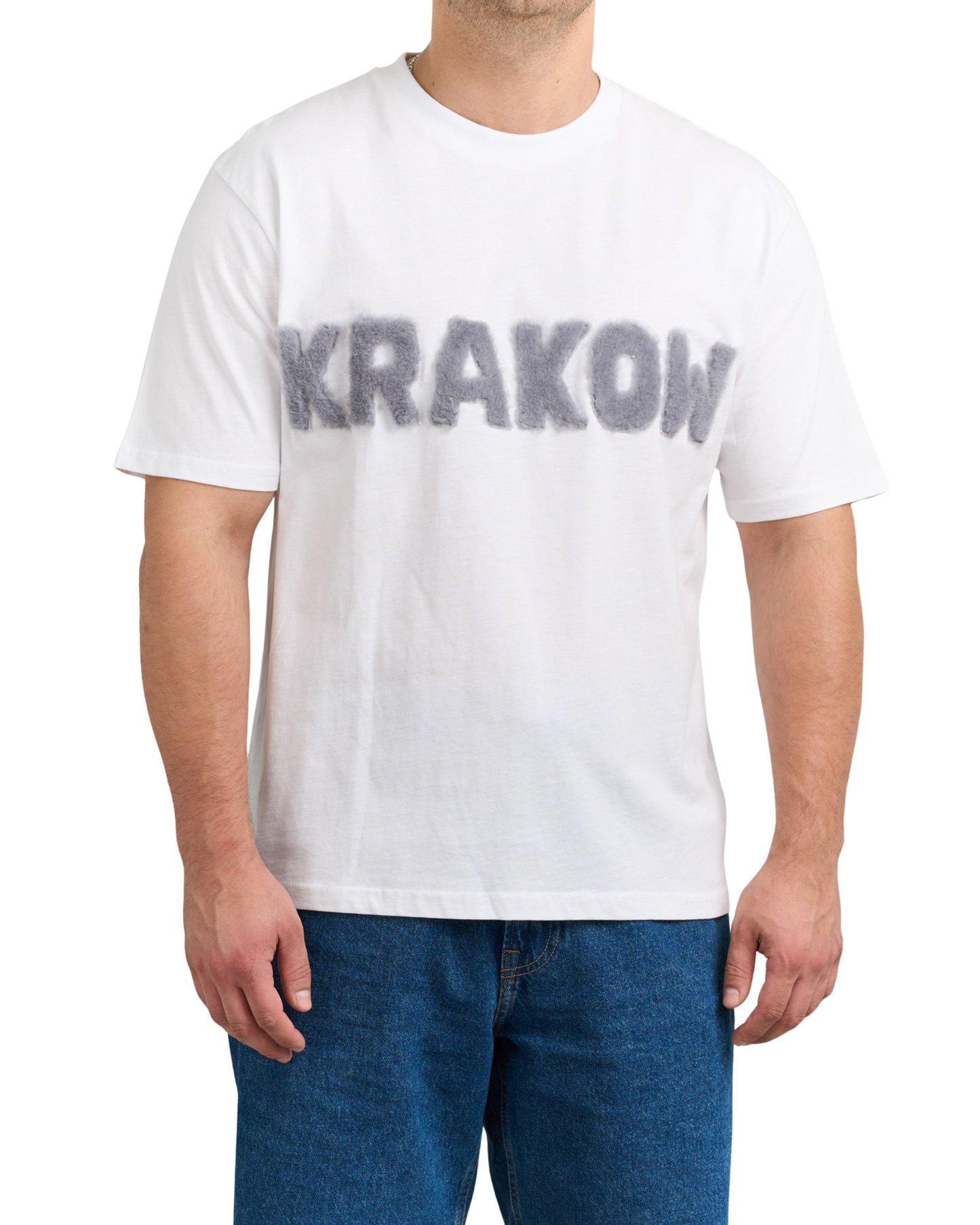 Koszulka KRAKOW z futrzanym napisem