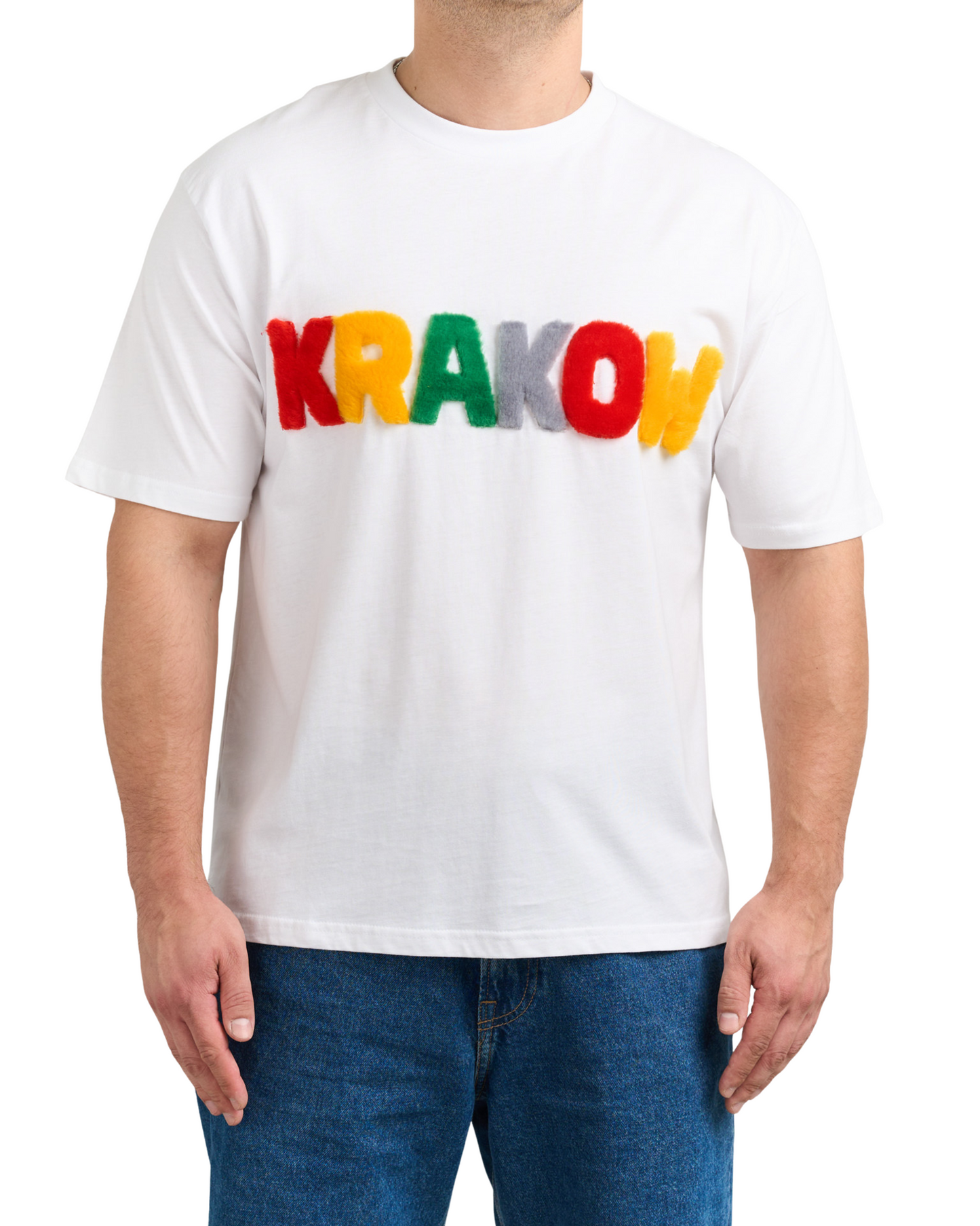 Koszulka KRAKOW z futrzanym napisem