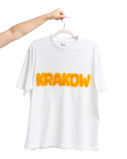 Koszulka KRAKOW z futrzanym napisem