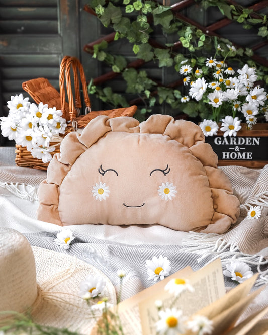 Pierogi Pillow with Flowers