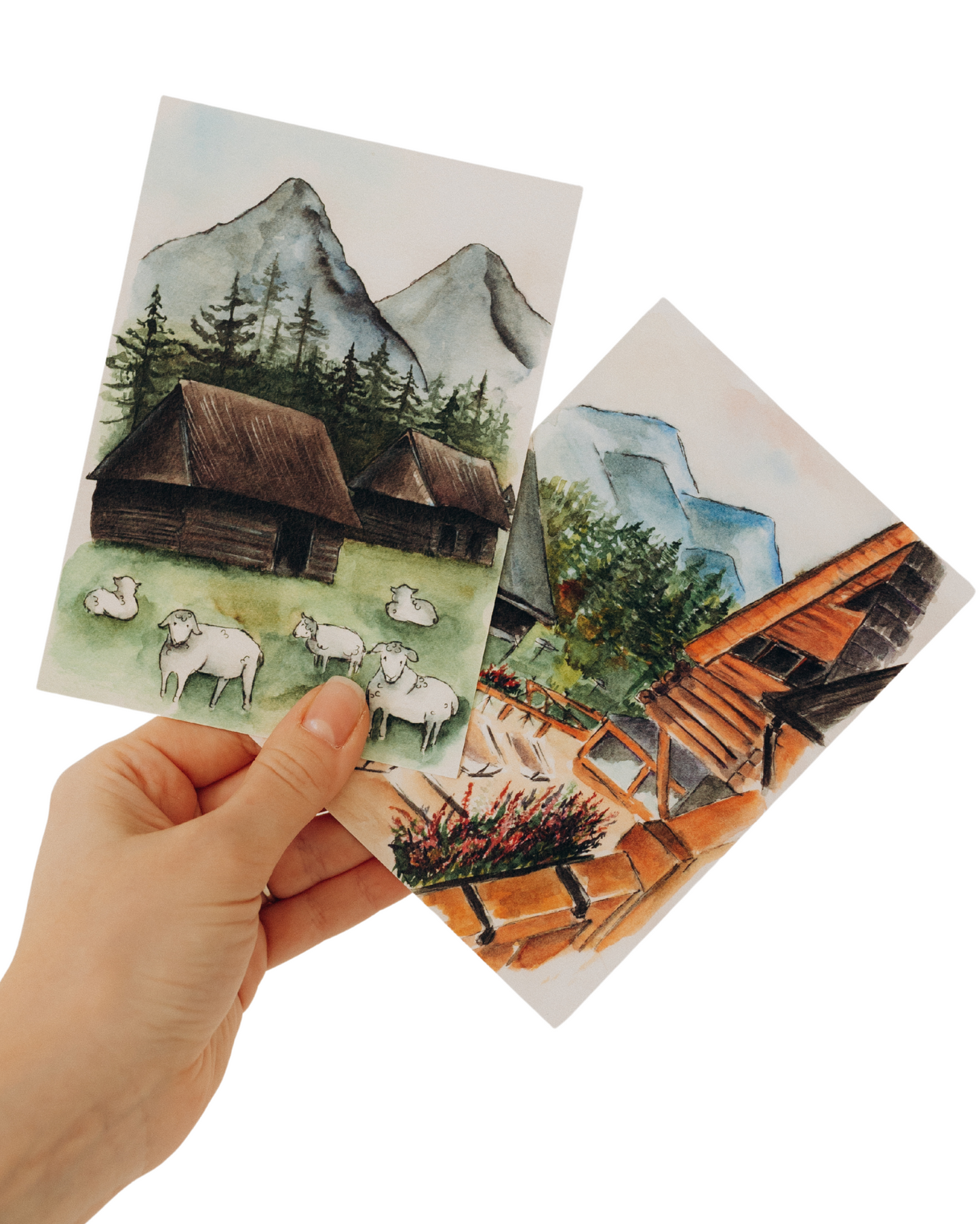 Zakopane Watercolor Postcard