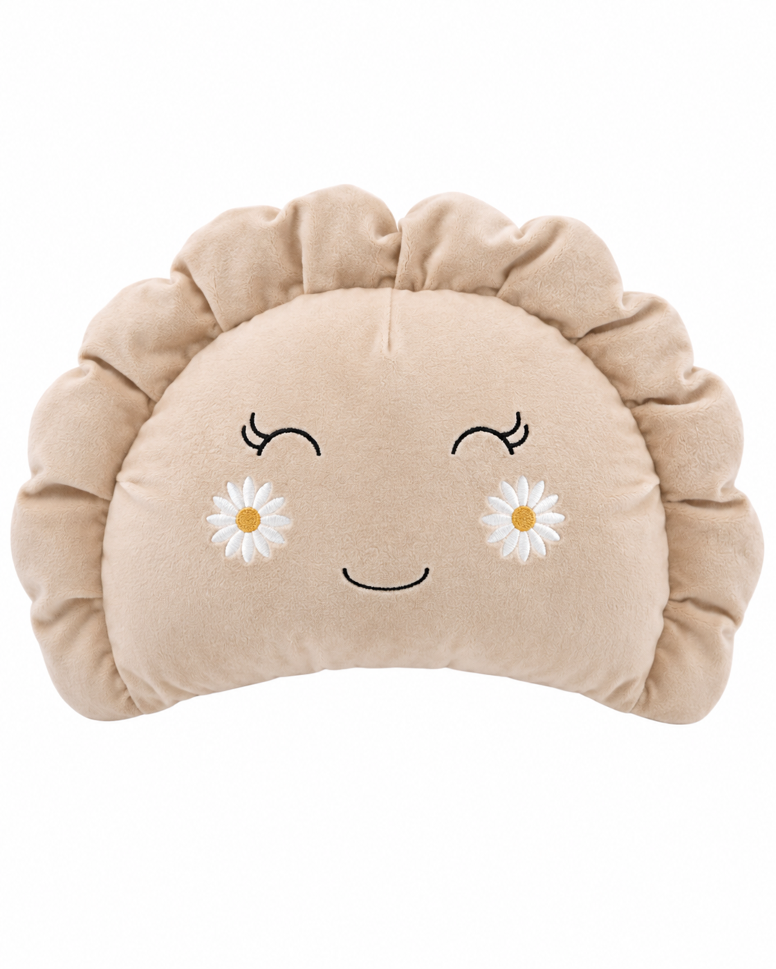 Pierogi Pillow with Daisies