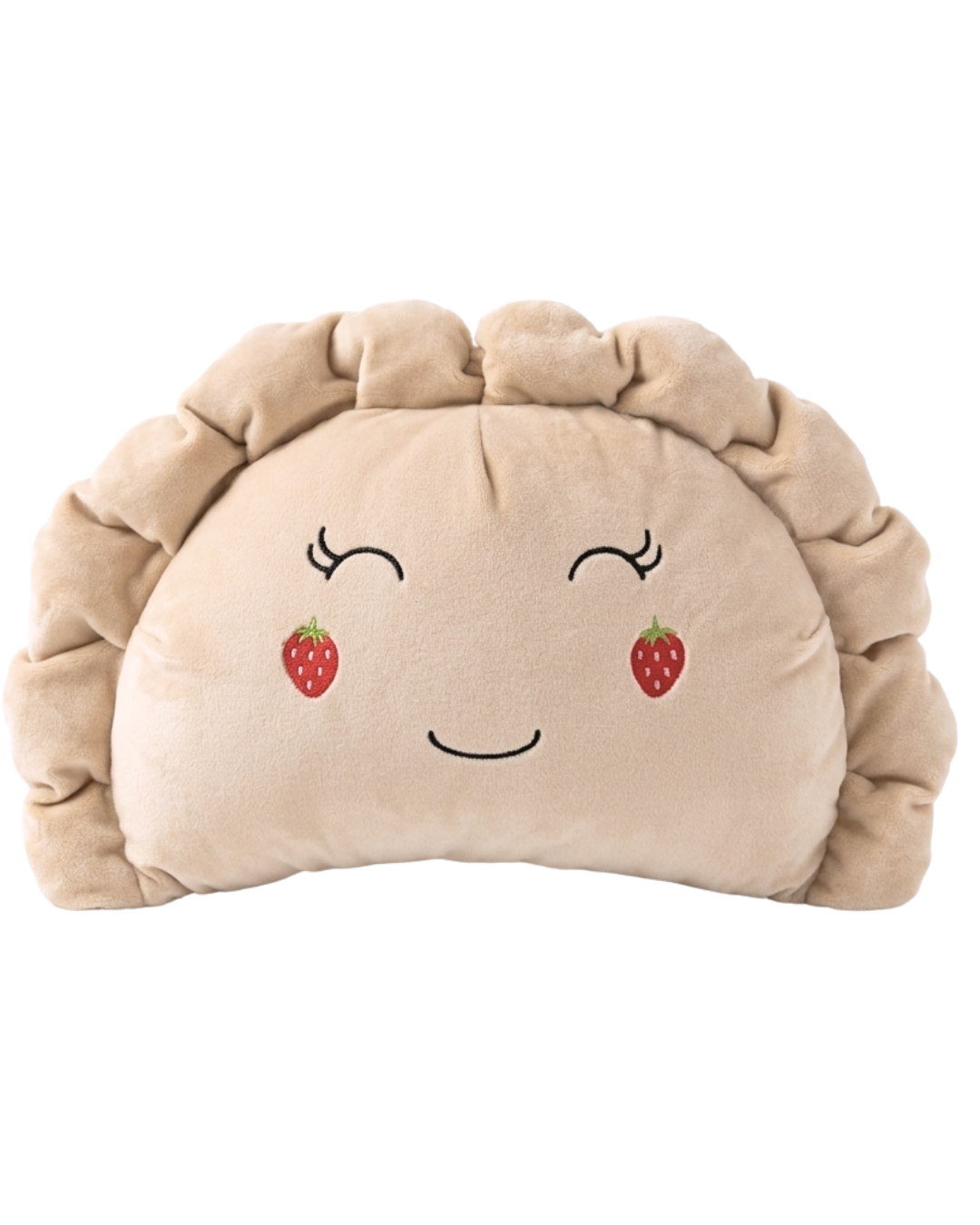 Pierogi Pillow with Strawberry Cheeks