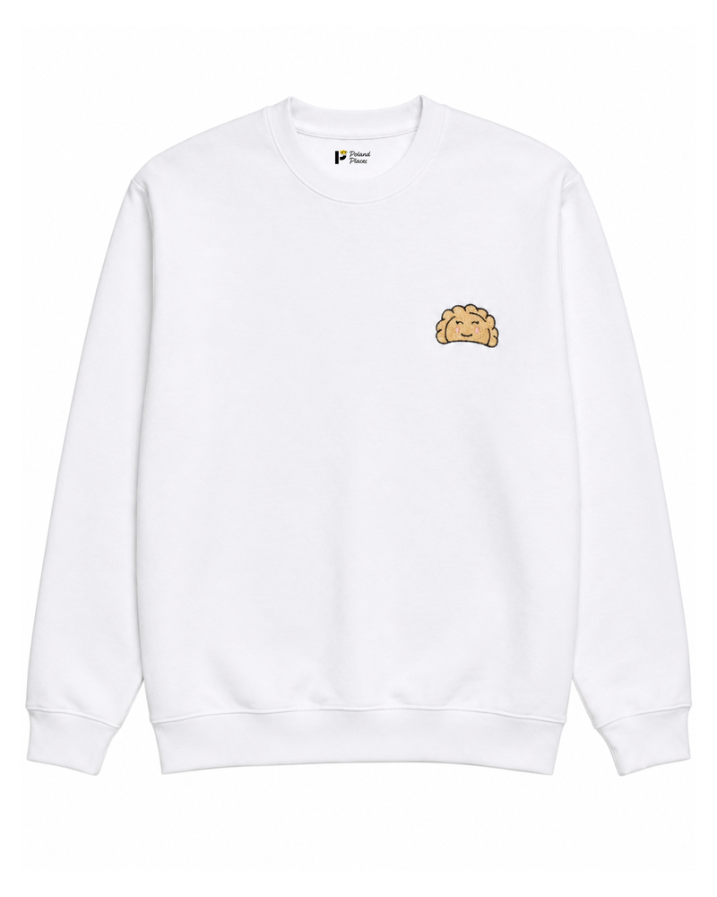 Sweatshirt mit Pierożek-Stickerei