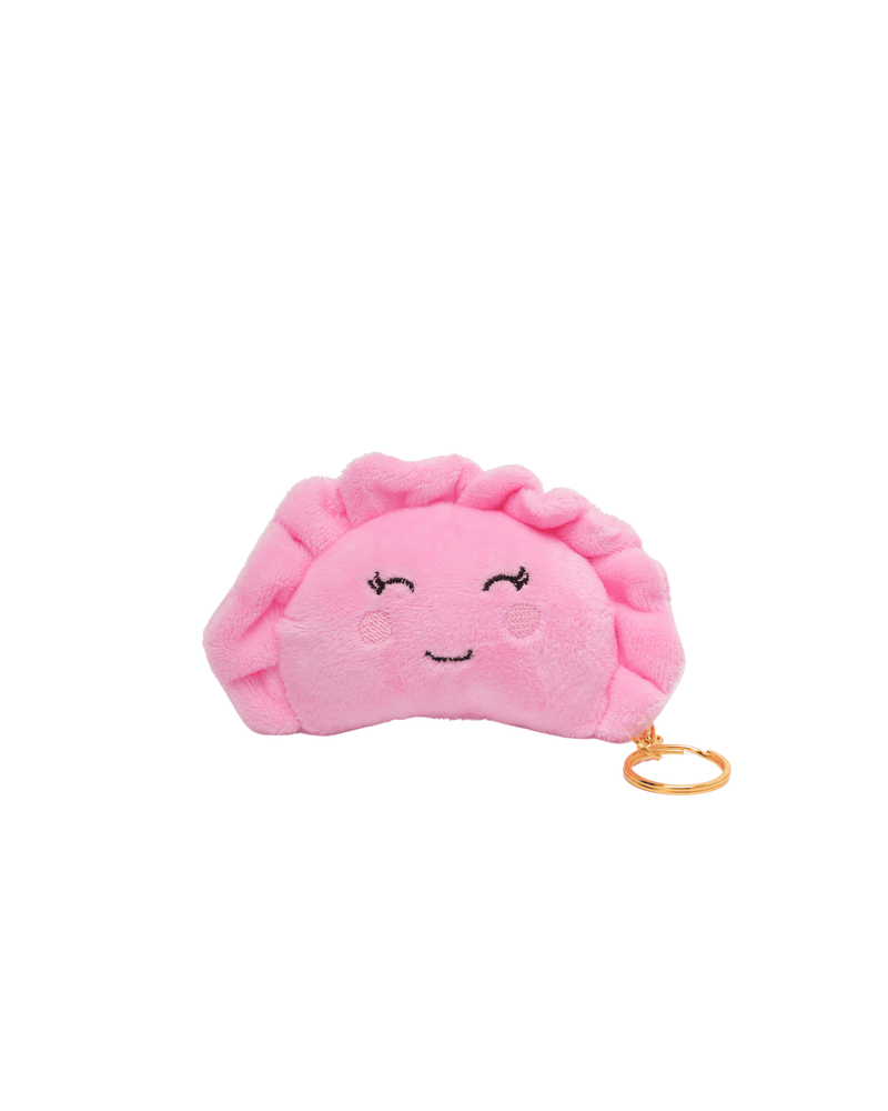 Handmade Plush Pierogi Keychain — Candy Pink