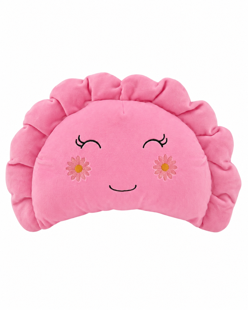 Pierogi Pillow with Pink Flowers — Candy Pink