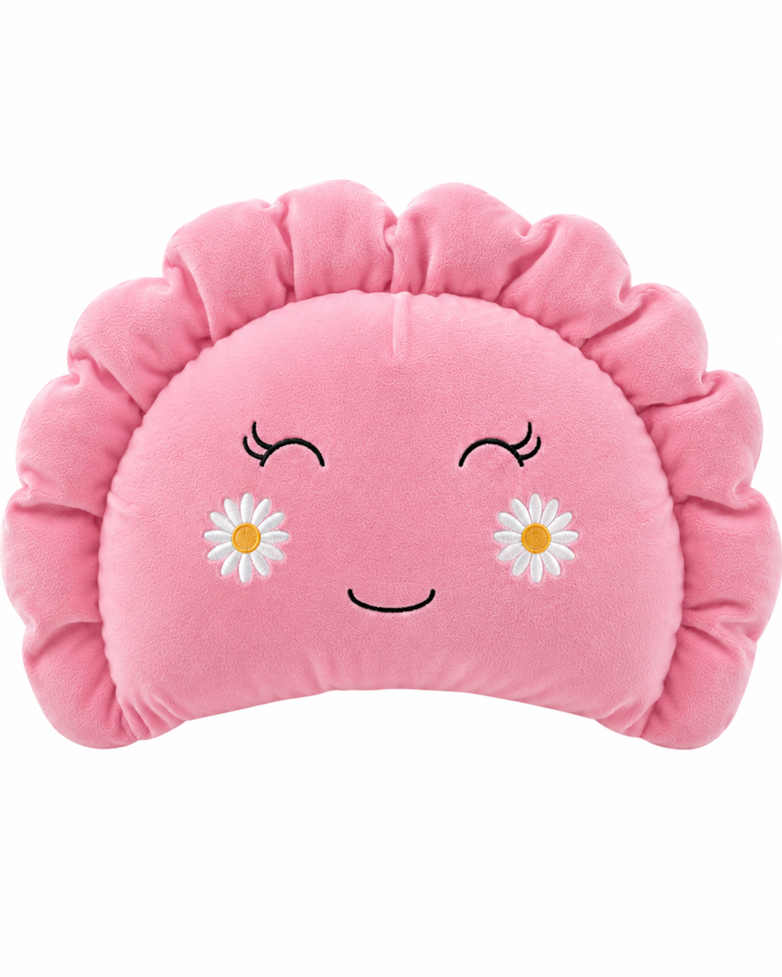 Pierogi Pillow with Daisies