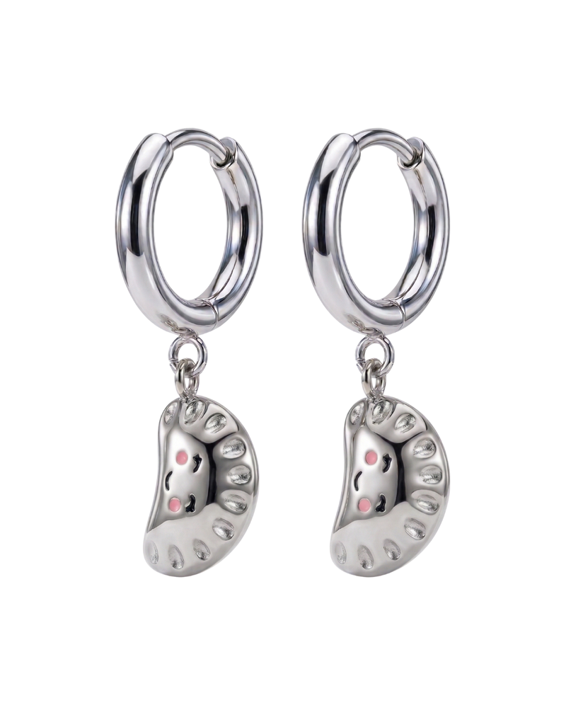 Pierogi Earrings — Silver