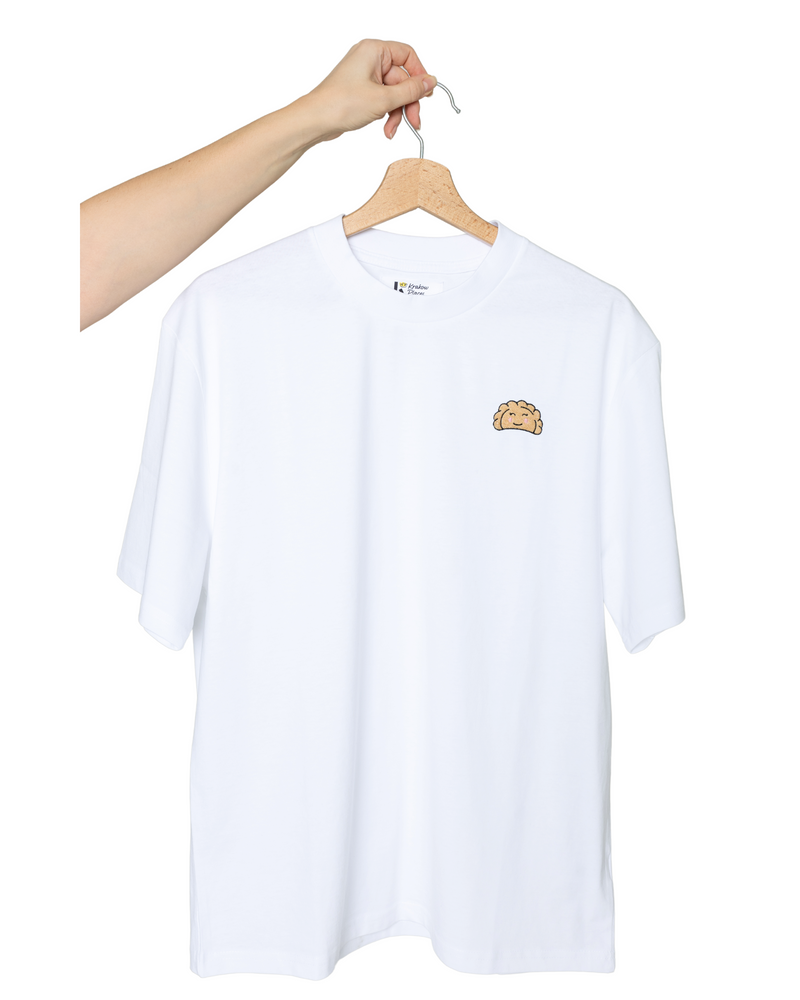 T-shirt with Pierogi Embroidery — White