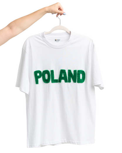 T-Shirt POLAND with Handcrafted Fur Lettering