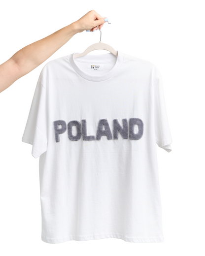 T-Shirt POLAND with Handcrafted Fur Lettering