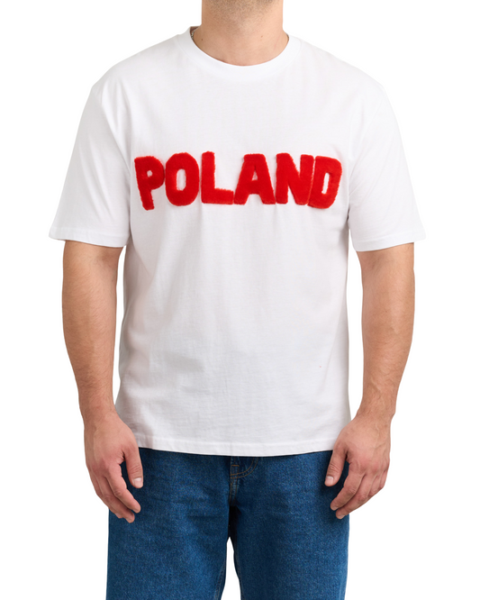 Koszulka POLAND z futrzanym napisem
