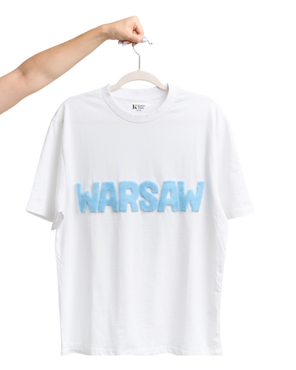 WARSAW T-Shirt with Handcrafted Fur Lettering