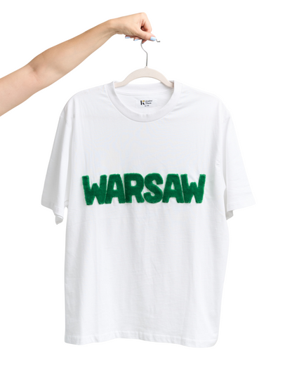 WARSAW T-Shirt with Handcrafted Fur Lettering