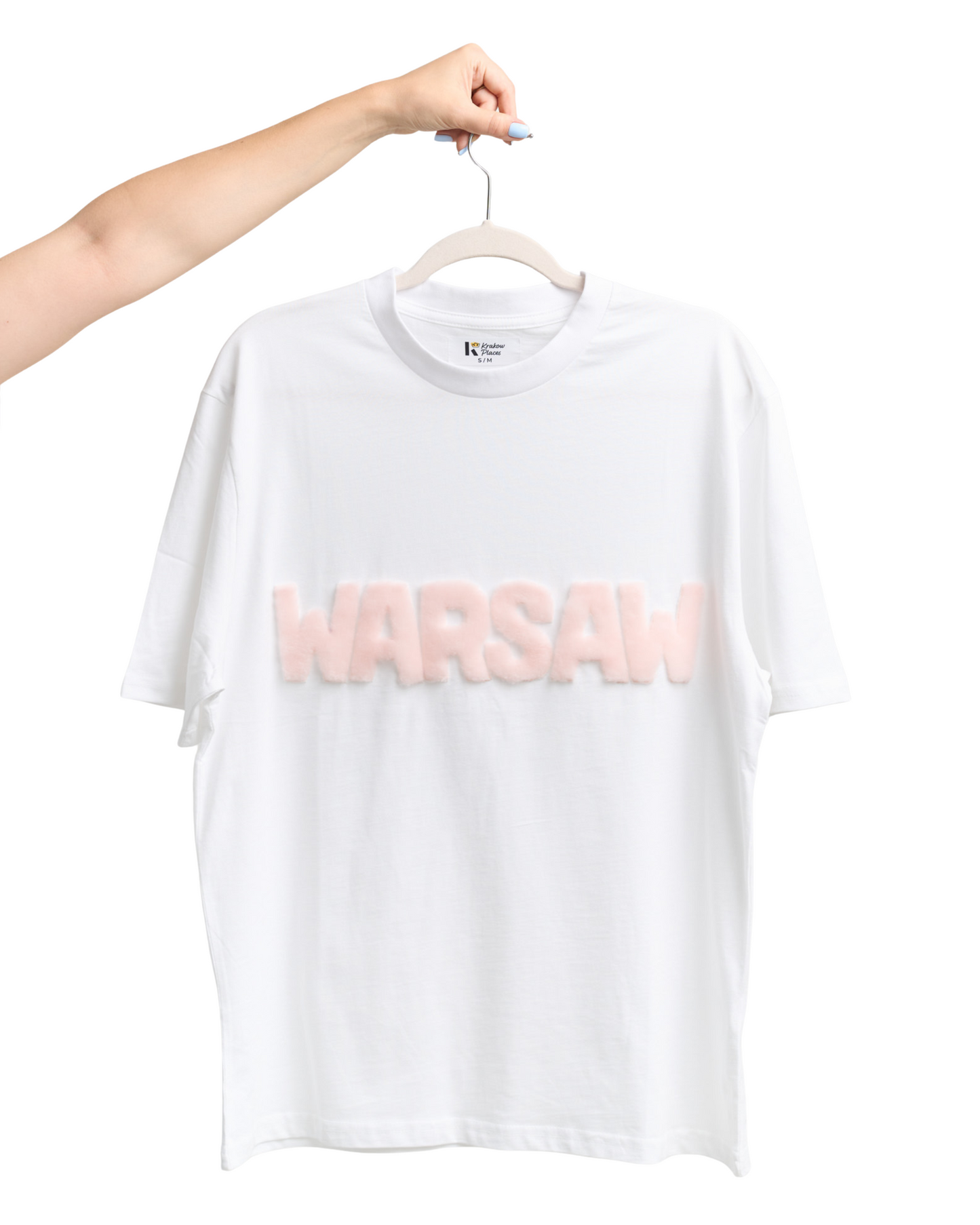 WARSAW T-Shirt with Handcrafted Fur Lettering