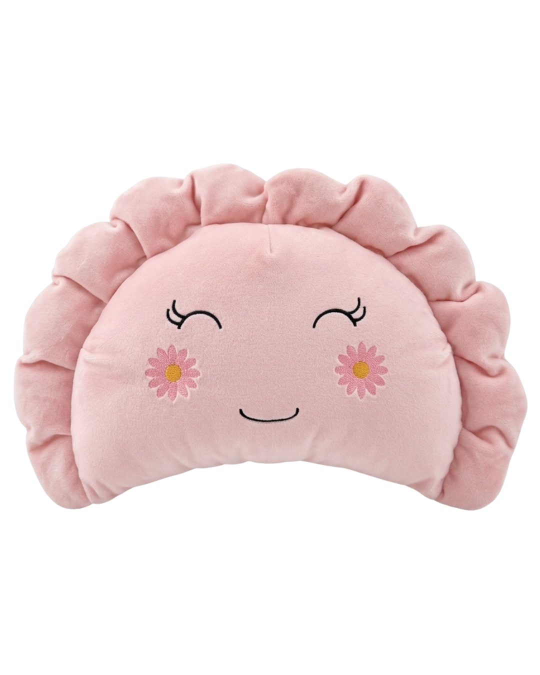 Pierogi Pillow with Pink Flowers