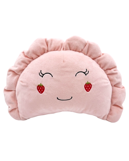 Pierogi Pillow with Strawberry Cheeks