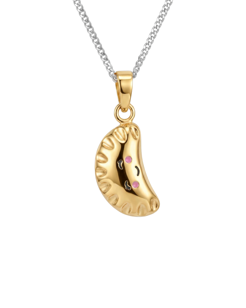 Pierogi Necklace — Silver & Gold