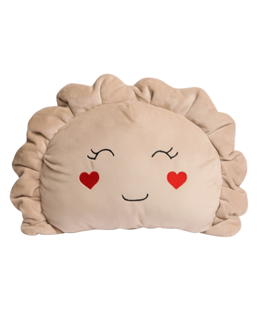 Pierogi Pillow with Hearts