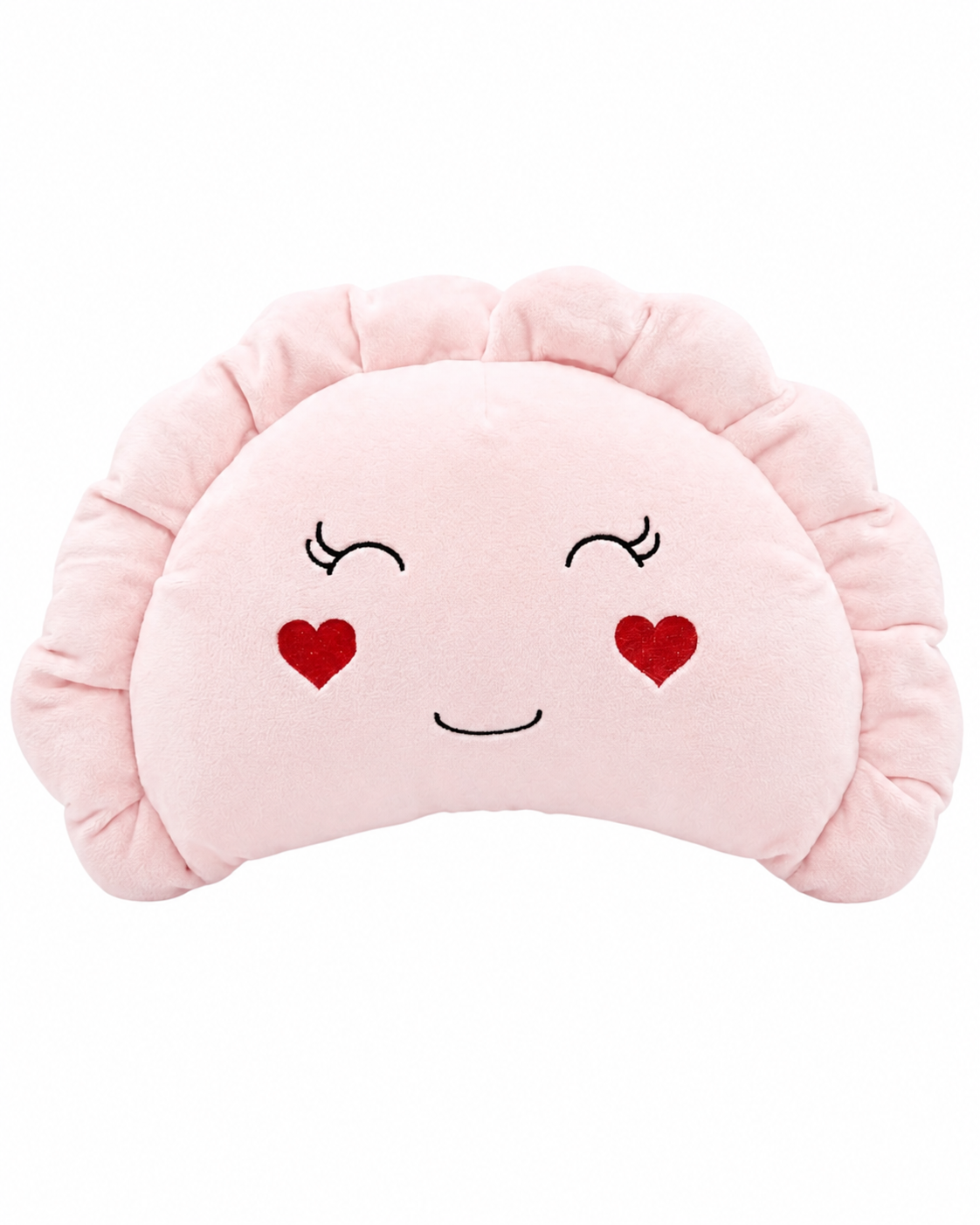 Pierogi Pillow with Red Hearts