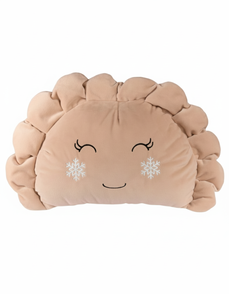 Pierogi Pillow with Snowflakes