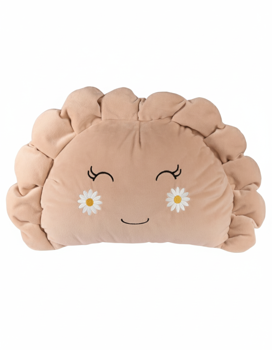 Pierogi Pillow with Daisies