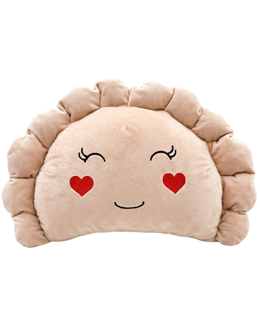 Poduszka Pierożek XXL z Czerwonymi Sercami