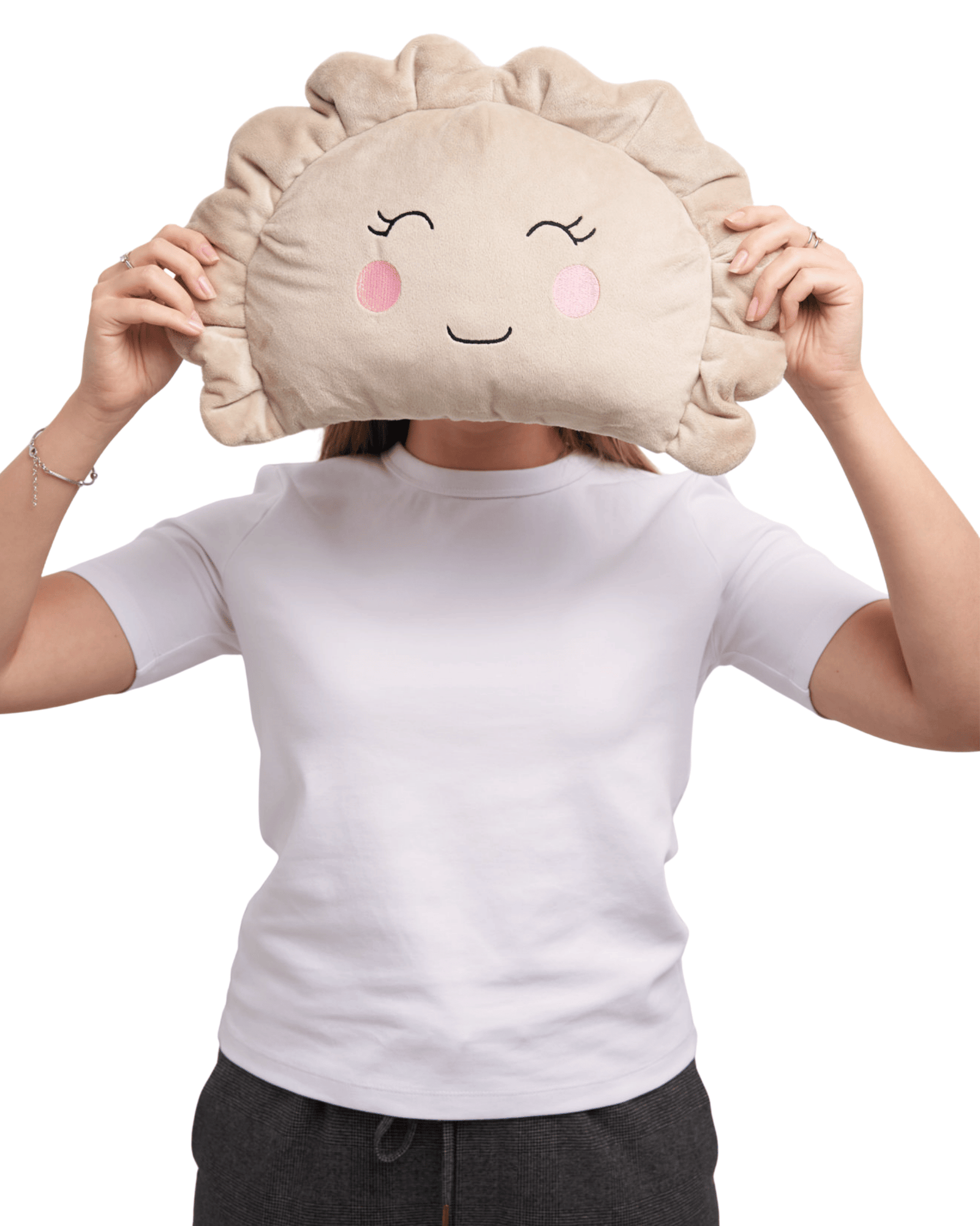 Pierogi Pillow with Rosy Cheeks