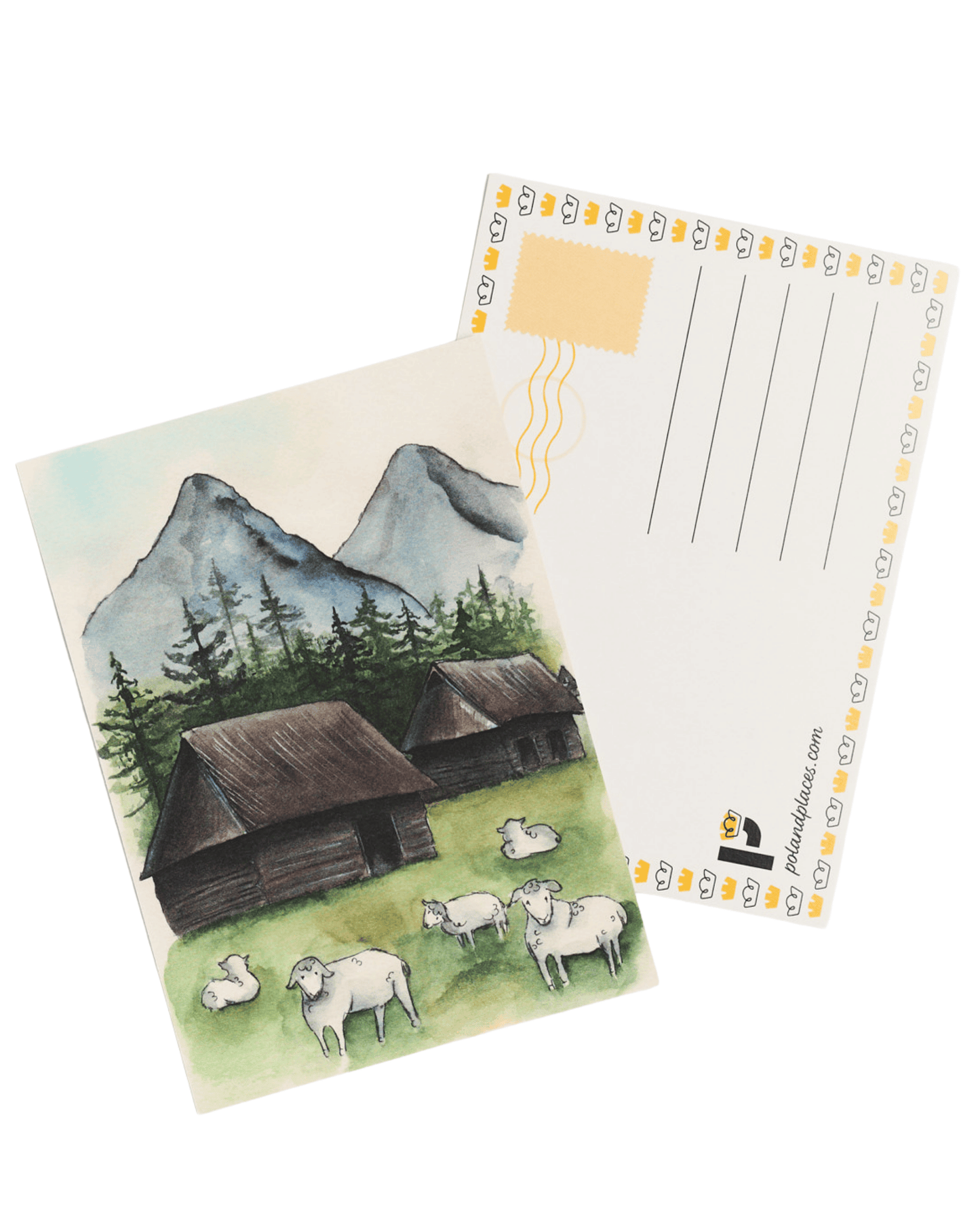 Zakopane Watercolor Postcard