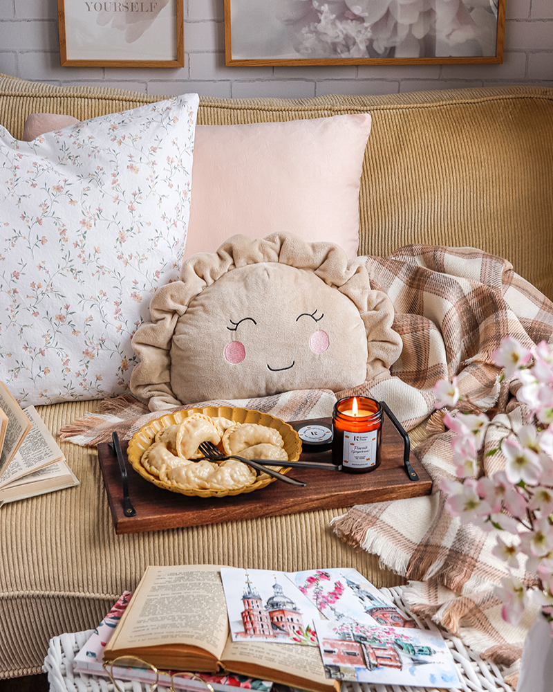 Pierogi Pillow with Rosy Cheeks