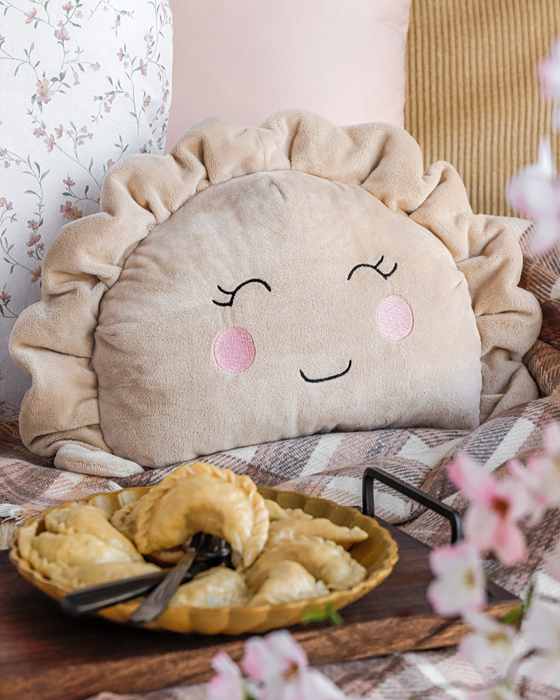 Pierogi Pillow with Rosy Cheeks
