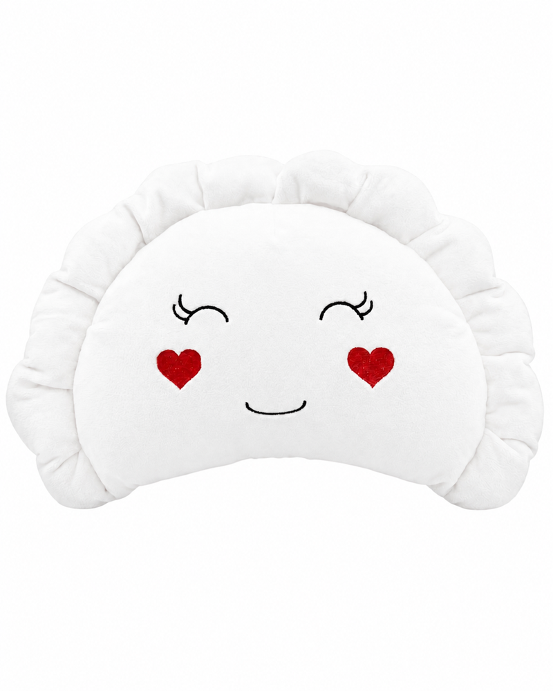 Pierogi Pillow with Red Hearts — Snow White