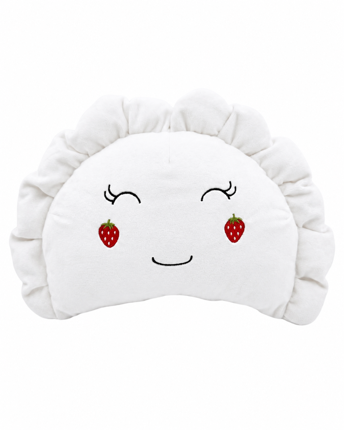 Pierogi Pillow with Strawberry Cheeks