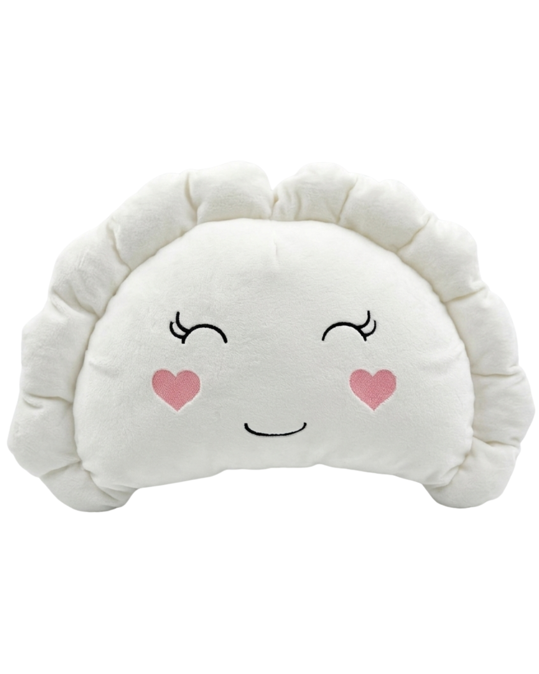 Pierogi Pillow with Pink Hearts